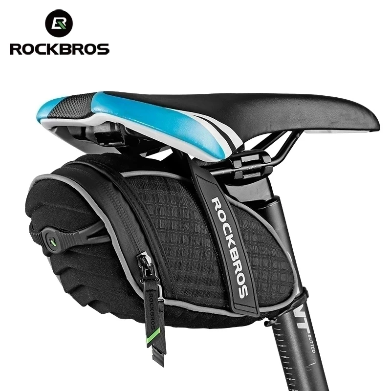 ROCKBROS Rainproof Saddle bag Cycling Rear Seatpost Bag Reflective Bicycle Bike Bag Shockproof Bicycle Bag MTB Bike Accessories