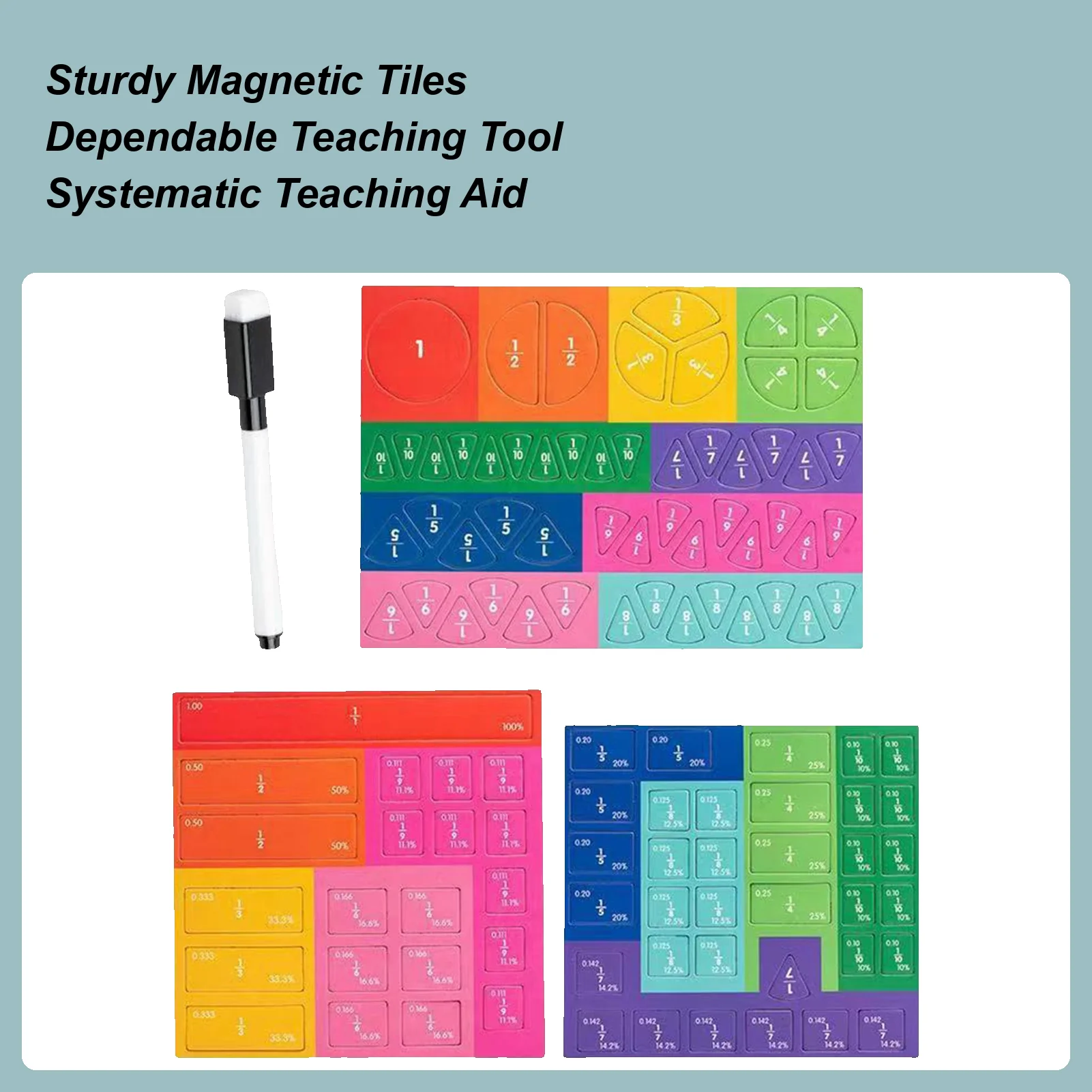 Magnetic Fraction Educational Puzzle Magnetic Fraction Circles Activity Set Homeschool Supplies Stem Math Master Set For