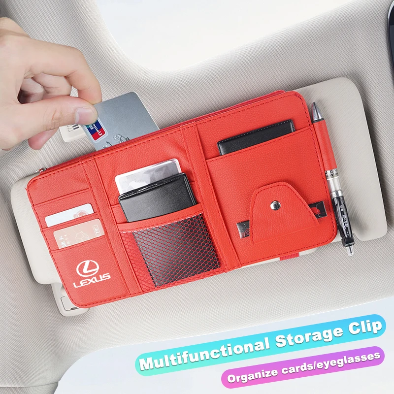 سيارة الشمس قناع تخزين حافظة للبطاقات نظارات كليب حامل هاتف لكزس F SPORT LBX NX RX 350h 450h ES UX 300e GS GX IS LS LX CT LC #1