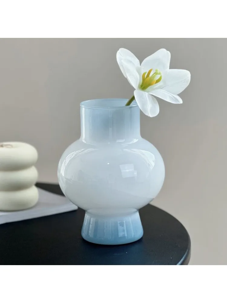 Vase Light Luxury Simple Art Glass Elegant Flower Vase Decoration Home Furnishing High Appearance Level