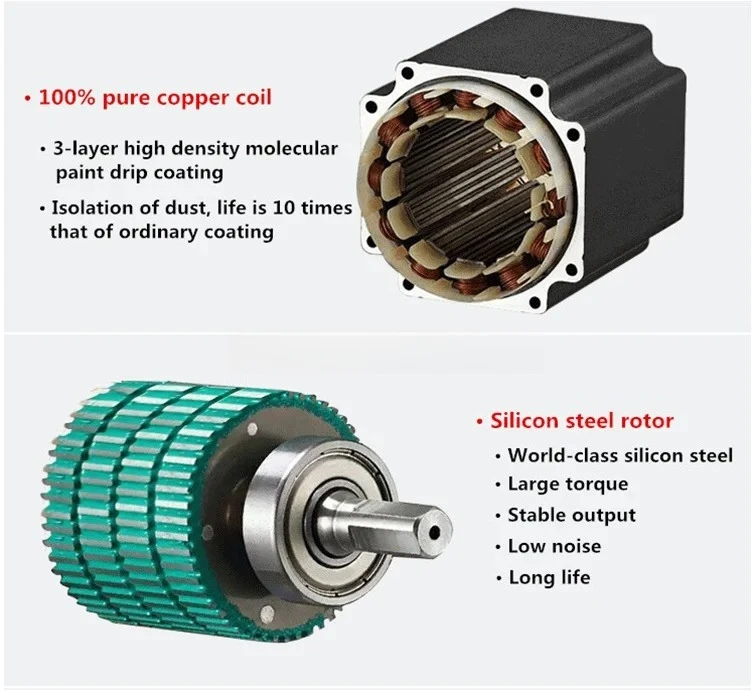 Integrated Hybrid Electric DC 24V 2N.m 2 Phase Brushless Integrated Stepper Motor with For 3D Printer