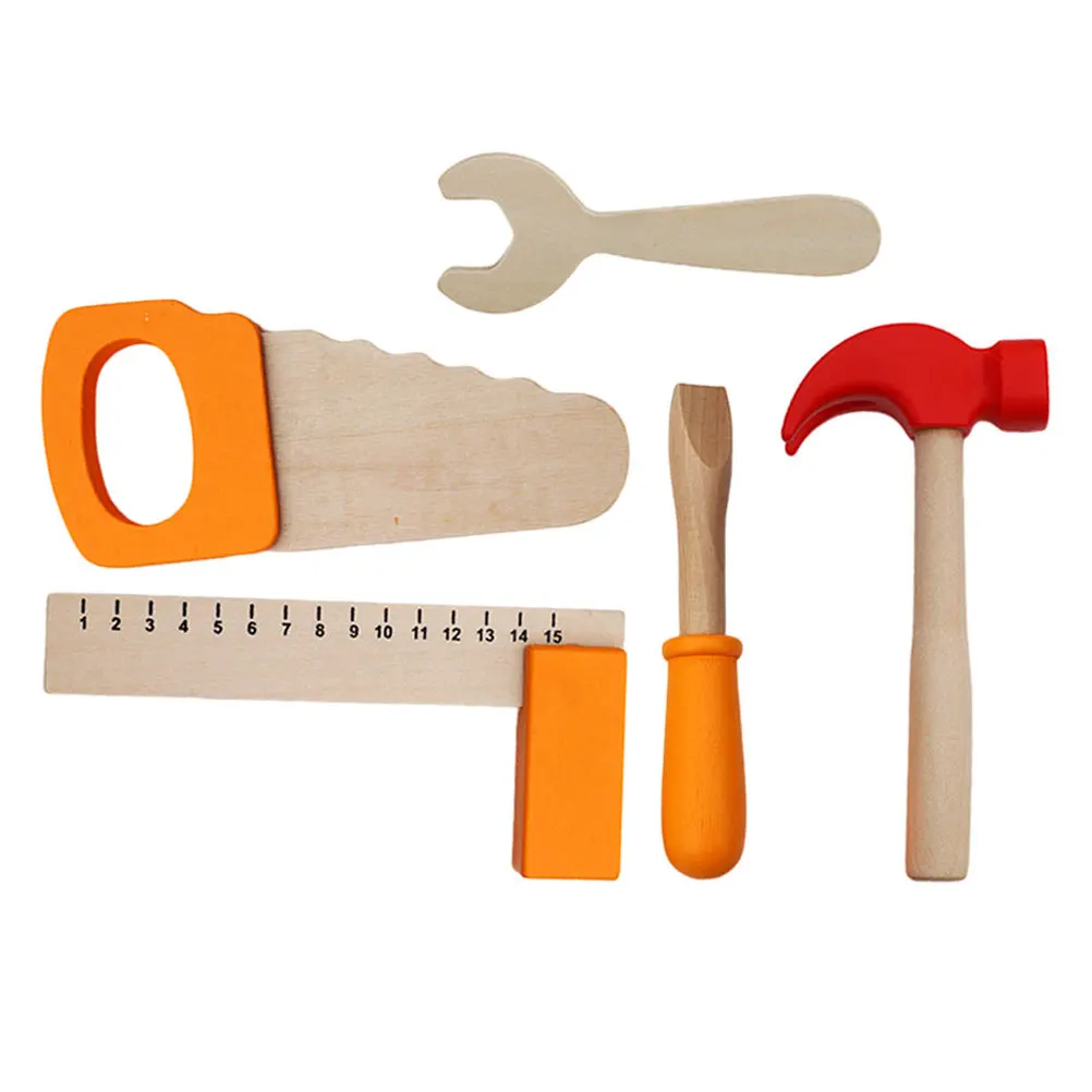 ชุดเครื่องมือเด็ก 1 ชุด ชุดเครื่องมือไม้ ประแจ ไขควง เกมจำลองการซ่อมแซม สำหรับเด็ก พัฒนาการประสานมือและตา สร้างความสัมพันธ์ระหว่างพ่อแม่ลูก