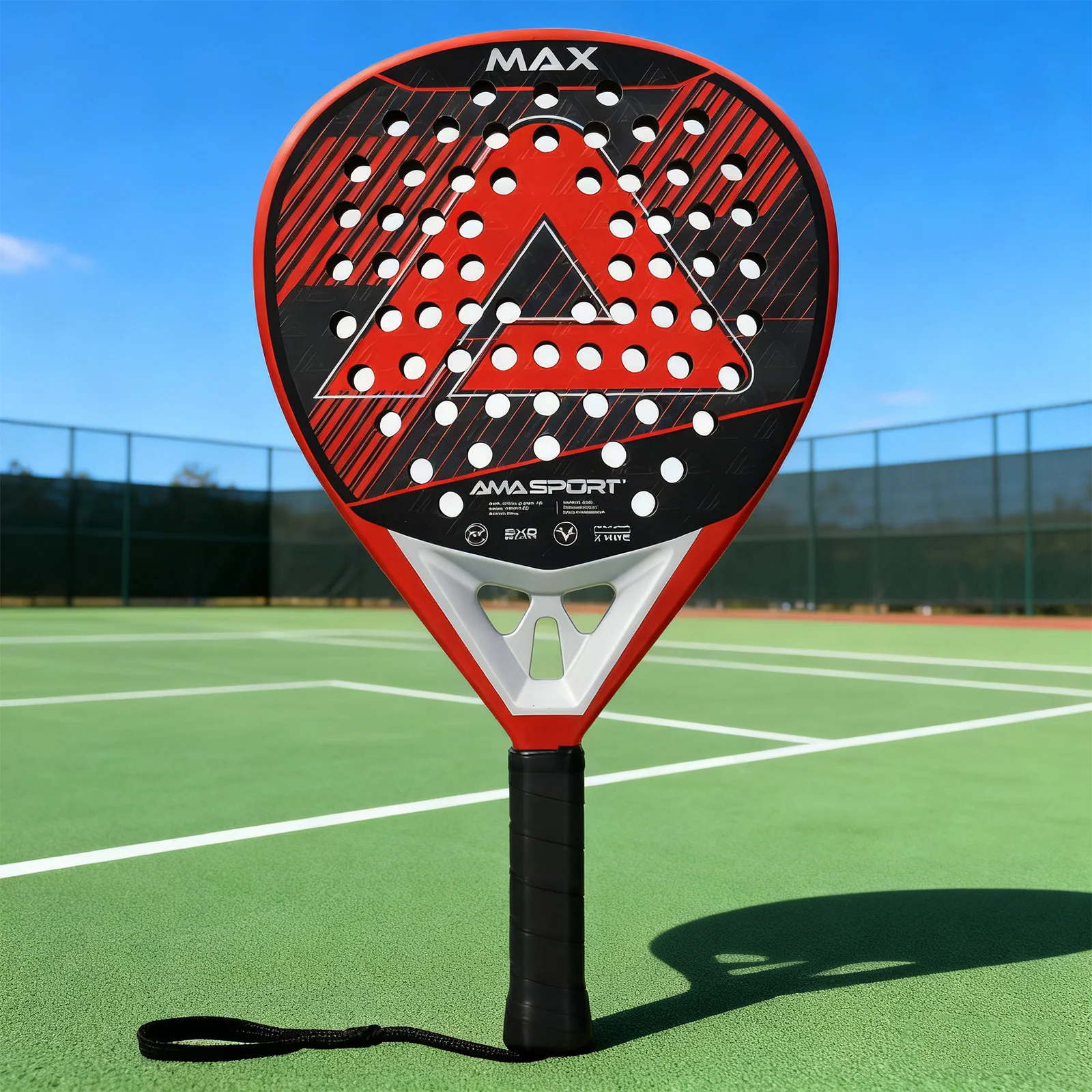 

Padel Racket 18K Carbon Fiber, Lightweight Paddle for Power and Control, Durable Padel Tennis Racket