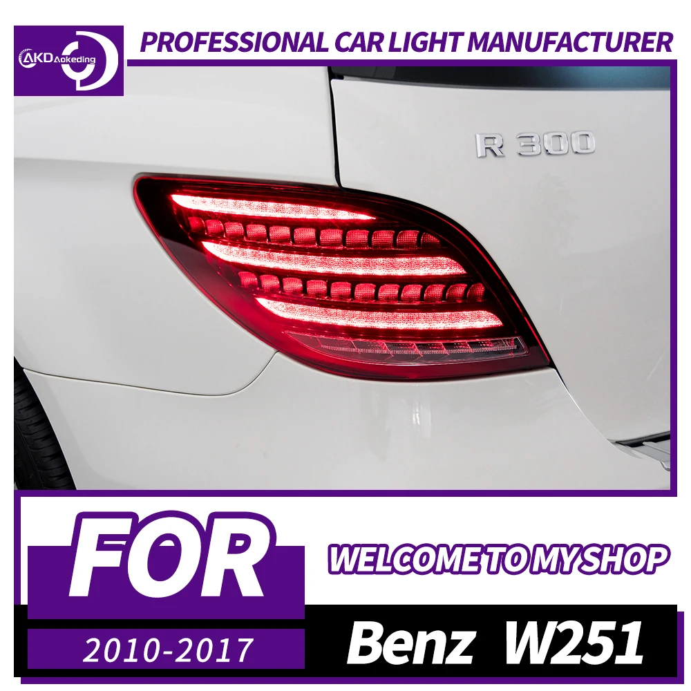 

AKD Автомобильные задние фонари для Benz R-Class W251 Задние фонари 2010-2017 Светодиодные автомобильные задние фонари Дневные ходовые огни Динамические автомобильные аксессуары