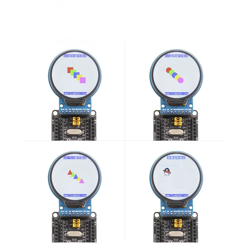 1.28 Inch 240x240 Circular IPS TFT LCD Display Module SPI Interface Full Viewing Angle Color Screen