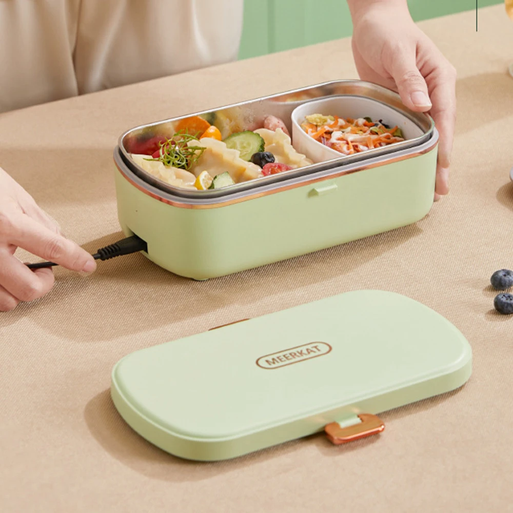 Portable Thermal Lunch Boxes Electric Lunch Boxes 36W Water Free Heating Bento Box Stainless Steel Food Warmer Office