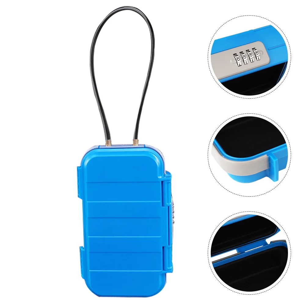 Caixa de armazenamento de praia para viagem visitando suporte para dinheiro seguro para objetos de valor e telefone preto