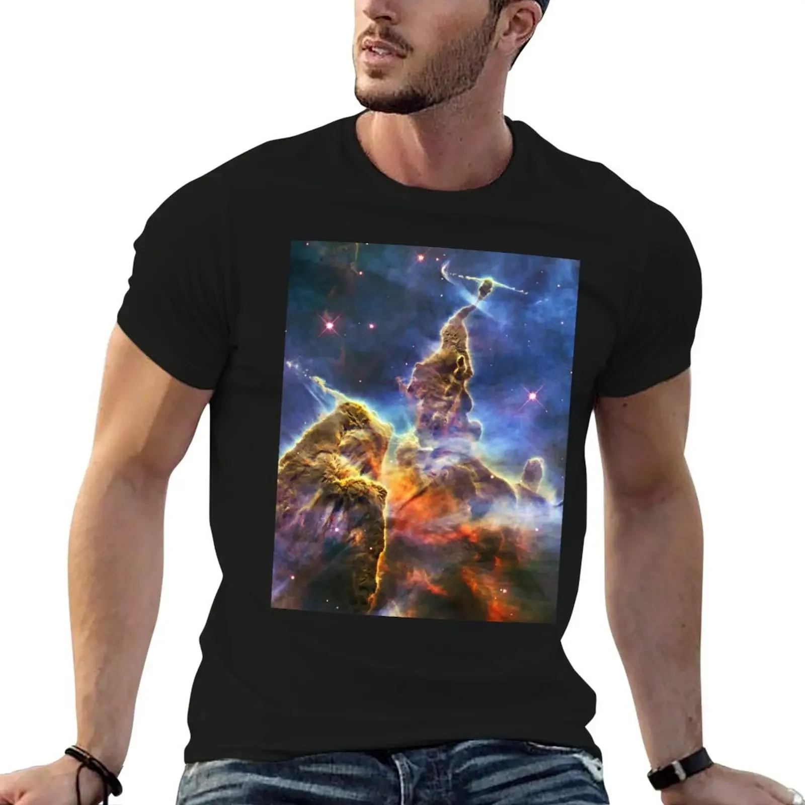 

Carina Nebula, Mystic Mountain. HH 901 (Hubble telescope) — space poster T-Shirt designer shirts Funny t-shirt mens t shirts