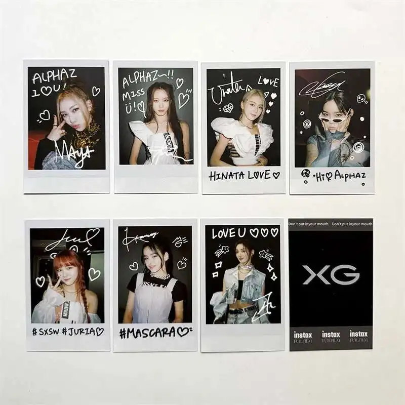 7 قطعة/المجموعة XG Girl Group Album AWE جودة عالية LOMO بطاقة جمع صور بطاقة بينيفيت بطاقة بريدية جوريا تشيسا جورين جمع هدية