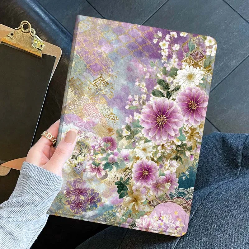 capa-de-tablet-com-design-floral-luxuoso-para-ipad-pro-air-mini-11-1-2-3-4-5-6-7-7ª-geracao-129-13-79-83-m3-m4-polegadas