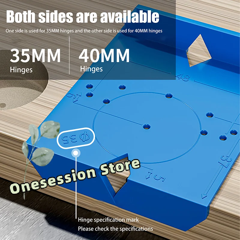 2 قطعة المفصلي خزانة قالب الحفر تحديد المواقع الرقصة لتركيب الباب لكمة دليل الحفر أداة نجارة #3