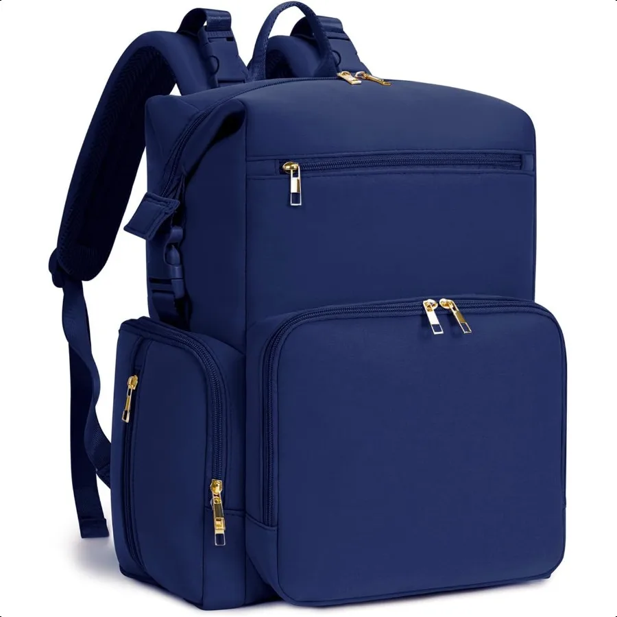 

CEICEI Неопреновая сумка для подгузников Рюкзак с изолированными карманами Большие сумки для беременных для новорожденных Дорожная сумка с пеленальной подушечкой Темная