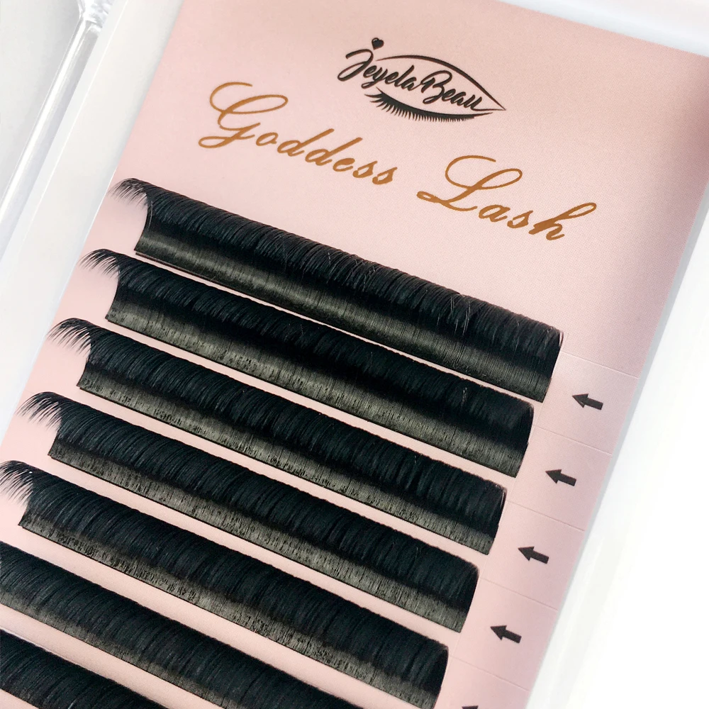 Goddess  Easy Fan Lashes  Faux Mink Eyelash Extension Fast Bloom Austomatic Flowering Self-Making Volume Soft Natural 5D 6D 10D