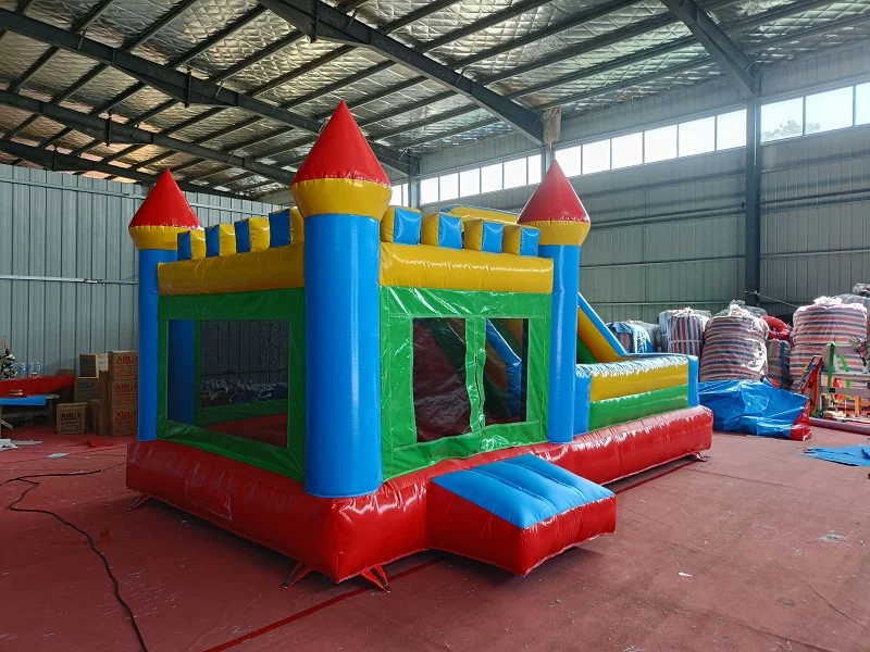 Large Commercial Inflatable Castle  5*5m PVC Inflatable Bouncy House with Slide Indoor Outdoor Jumping Bouncy House for Rent