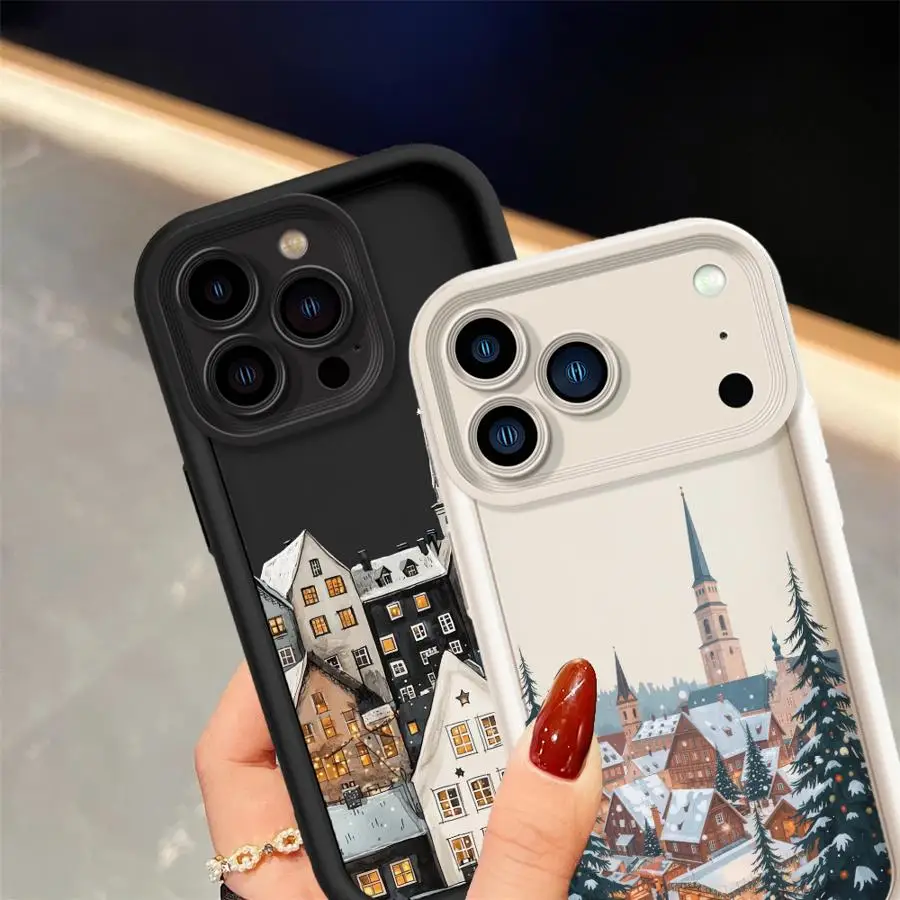 حافظة هاتف لهاتف آيفون 15 بلس 16e 17 Air 11 12 14 13 16 17 Pro Max Soft Shell Christmas Santa Claus #4