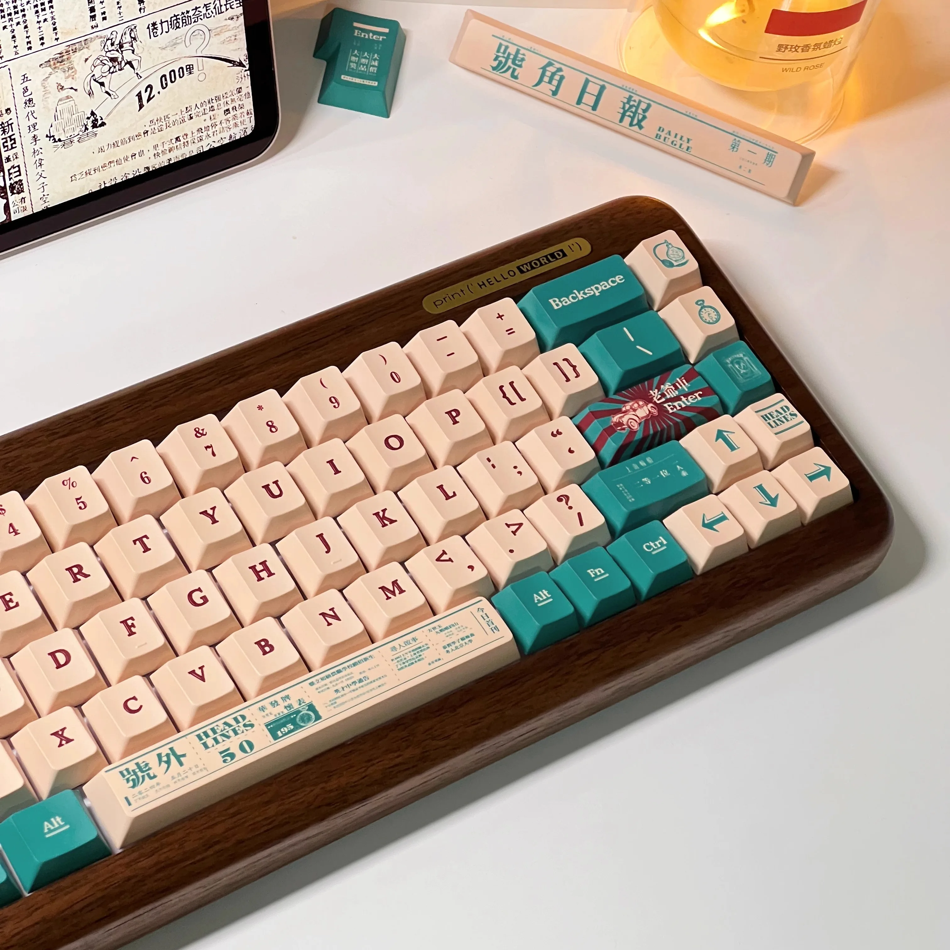 Daily original keycaps New original factory height pbt five-sided hot sublimation retro simple keycaps Customized keycaps