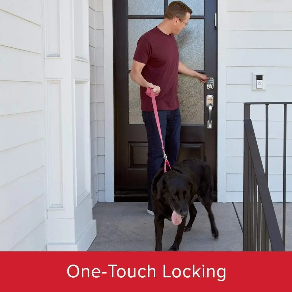 Bluetooth Keypad Door Lock with Smart Security, Auto-Lock, Easy Install, Iron Black Finish