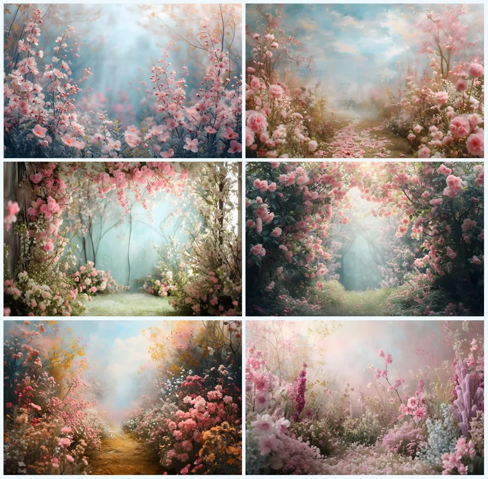 

Avezano Spring Easter Backdrop Dream Garden Floral Children Portrait Photography Background Photo Studio Props Photocall Decor