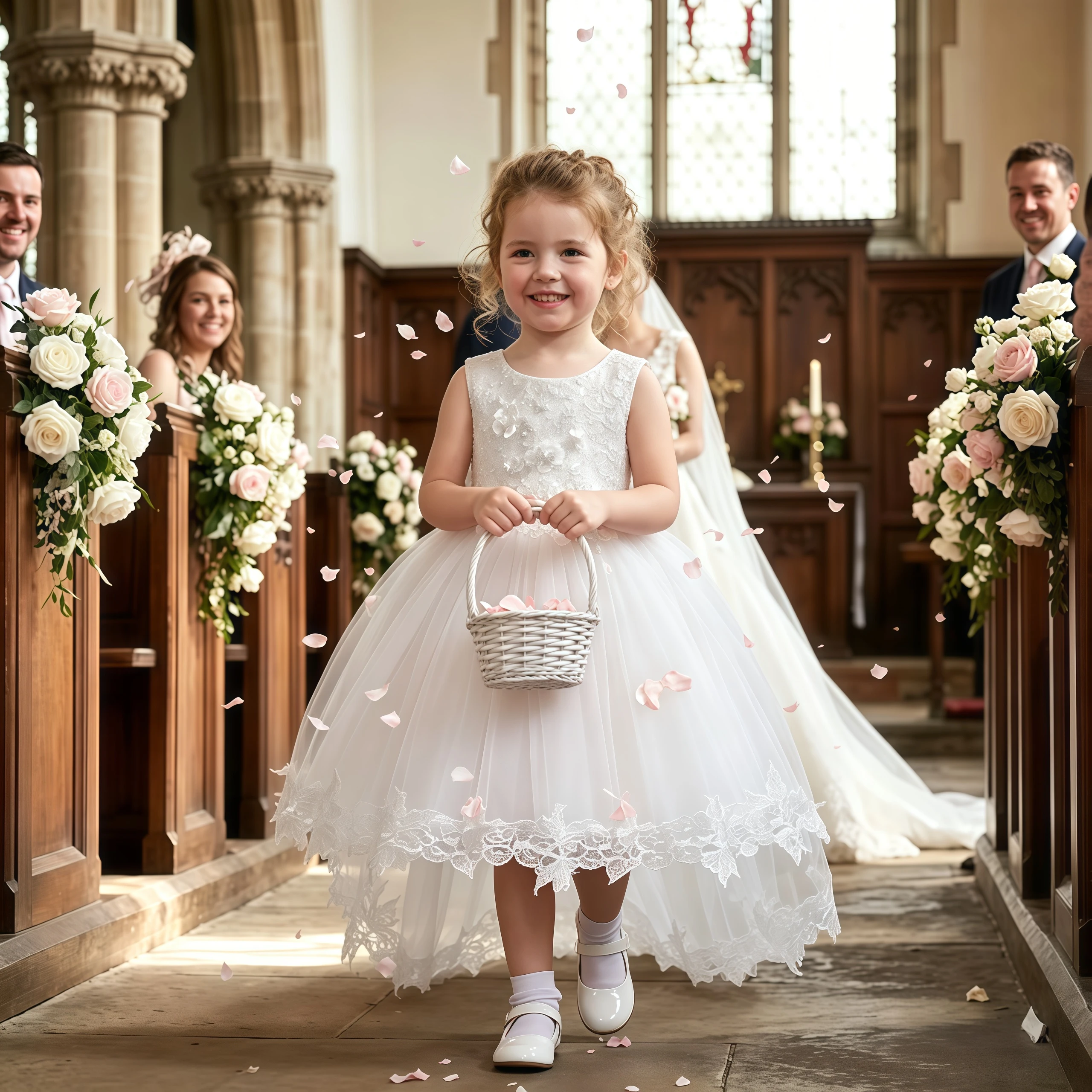 Flower Girls Dress For Toddler Baby Tulle Trailing Dress Infant Formal Pageant Princess Party Birthday Wedding Baptism Vestidos