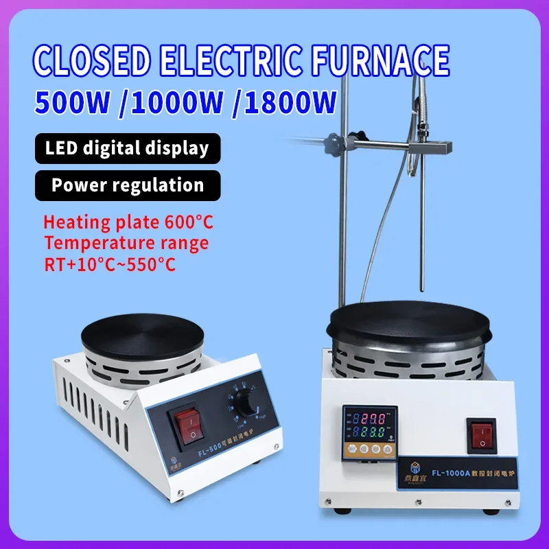 

DXY-horno eléctrico cerrado de calefacción ajustable, pantalla mecánica Digital, autoajuste PID 500W 1000W 1800W