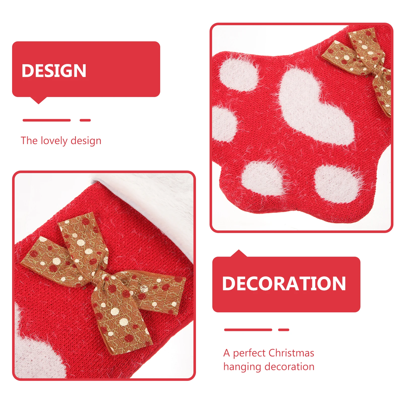 

Dog Paw Socks Christmas Pallets Holiday Stockings Decorations Bag Hanging Cloth