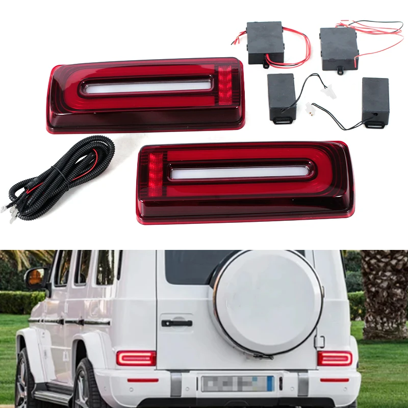 

Поп для Mercedes W463 G-Class G500 G550 G55 G63 AMG 1999-2018 светодиодный указатель поворота задний фонарь стоп-сигналы автомобильные аксессуары