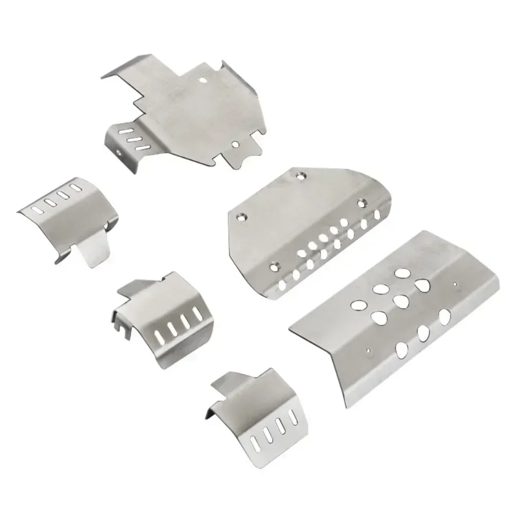 Trxs TRX-6 TRX6 G63 TRX-4 TRX4 G500 옵션 업그레이드용 RC 자동차 금속 범퍼 섀시 아머 보호 스키드 플레이트