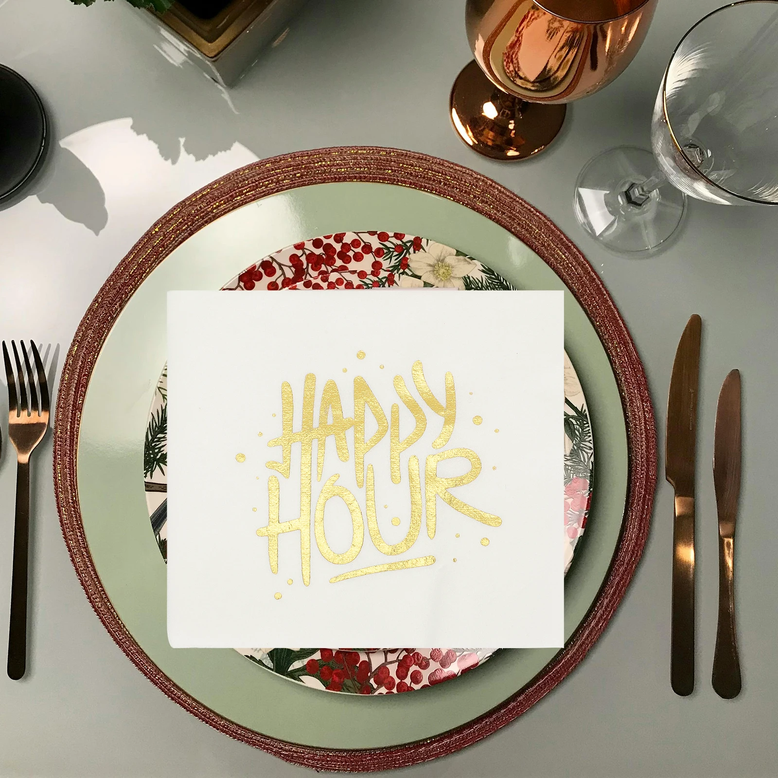

50 Sheets Decorate Dust-free Paper Napkin Banquet Tissues Party Birthday Napkins