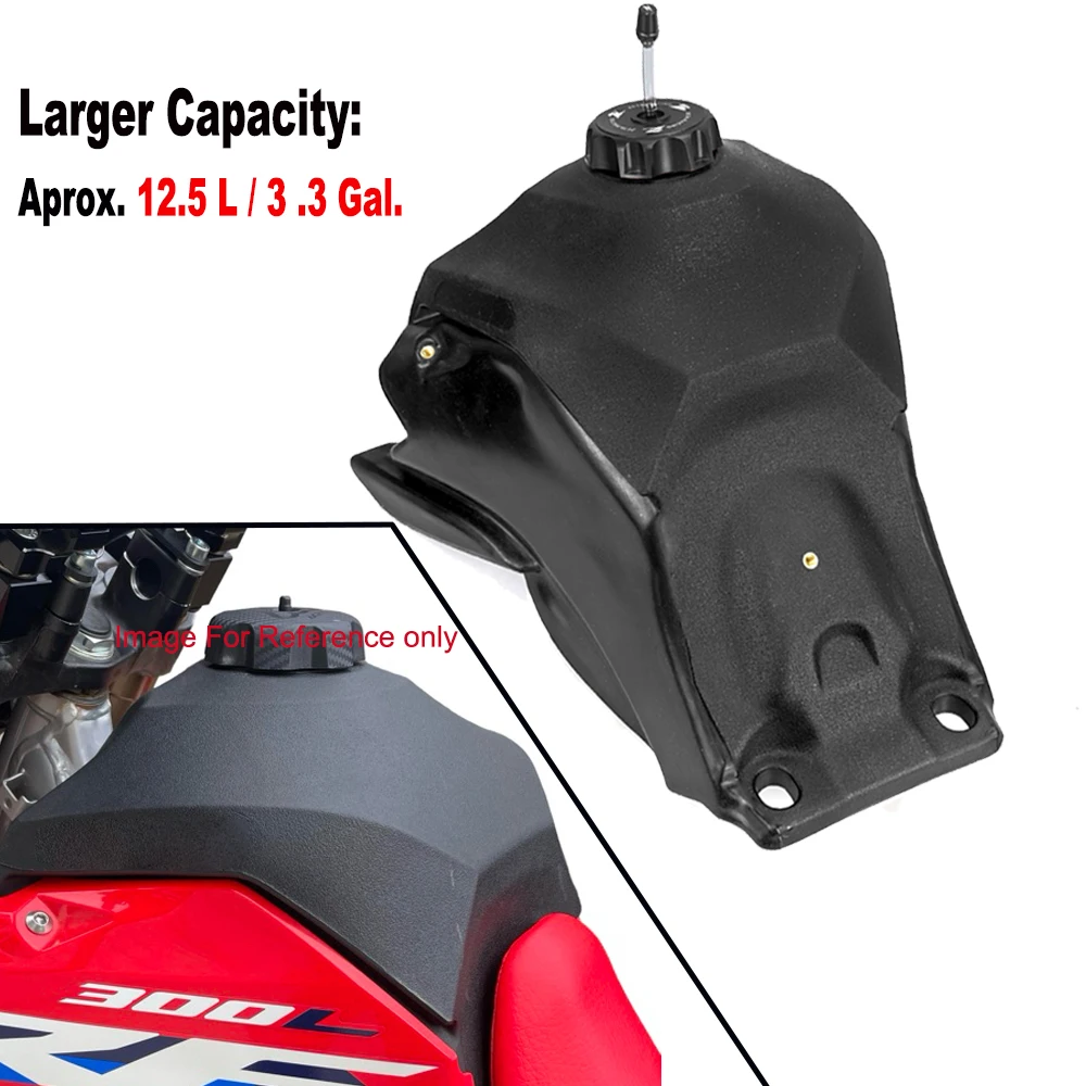 Oversized Fuel Tank For Honda CRF300L / LS /ABS 2021-2025 Large Capacity Gas Fuel Tank 3.3 Gallon / 12.5 Litre