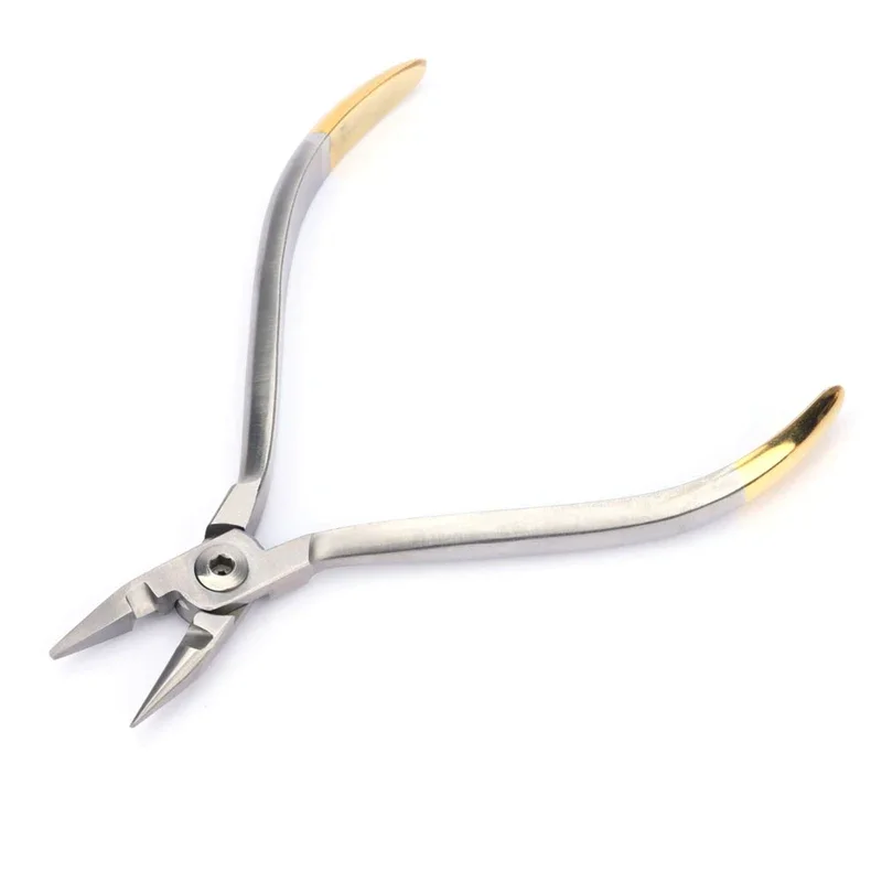 Dental Orthodontic Light Wire Bending Pliers with Cutter - Stainless Steel Precision Distal End Forceps for Dentists