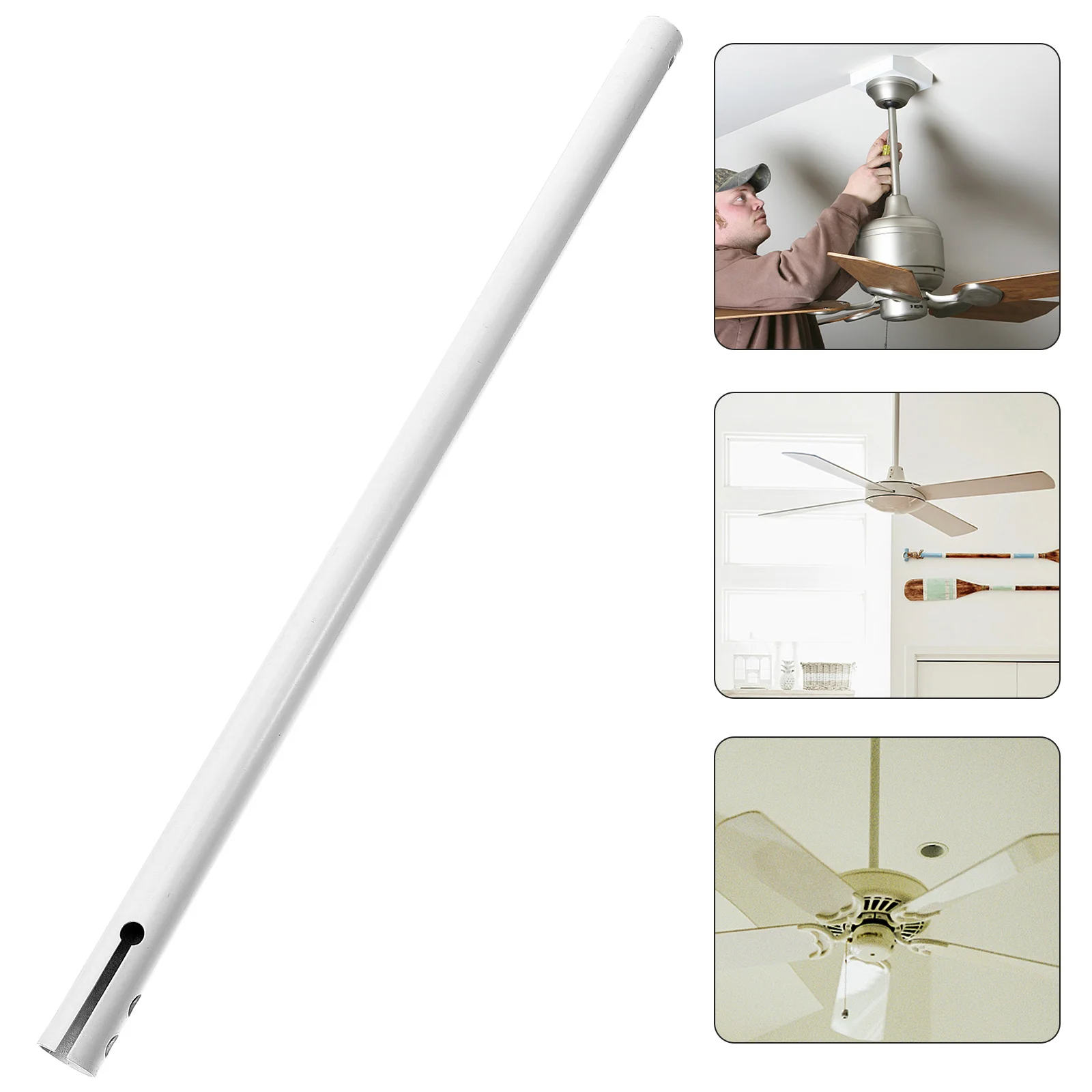 

Ceiling Fan Downrod 50cm Sturdy Iron Long Lasting Durability Easy Install DIY Tools Commercial Household Use Ceiling Fan Downrod