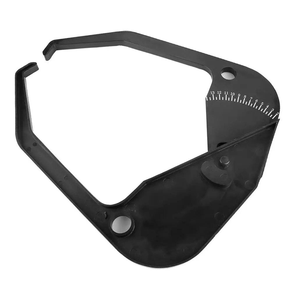 

Черный штангенциркуль для балансировки шин, портативный измерительный инструмент, штангенциркуль ширины обода колеса, пластиковый инструмент для измерения ширины колеса