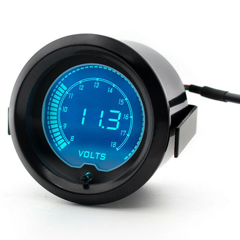 

2inch 52mm Car Digital Volt Gauge Voltage Meter 8-18V LCD 7 Color Boat