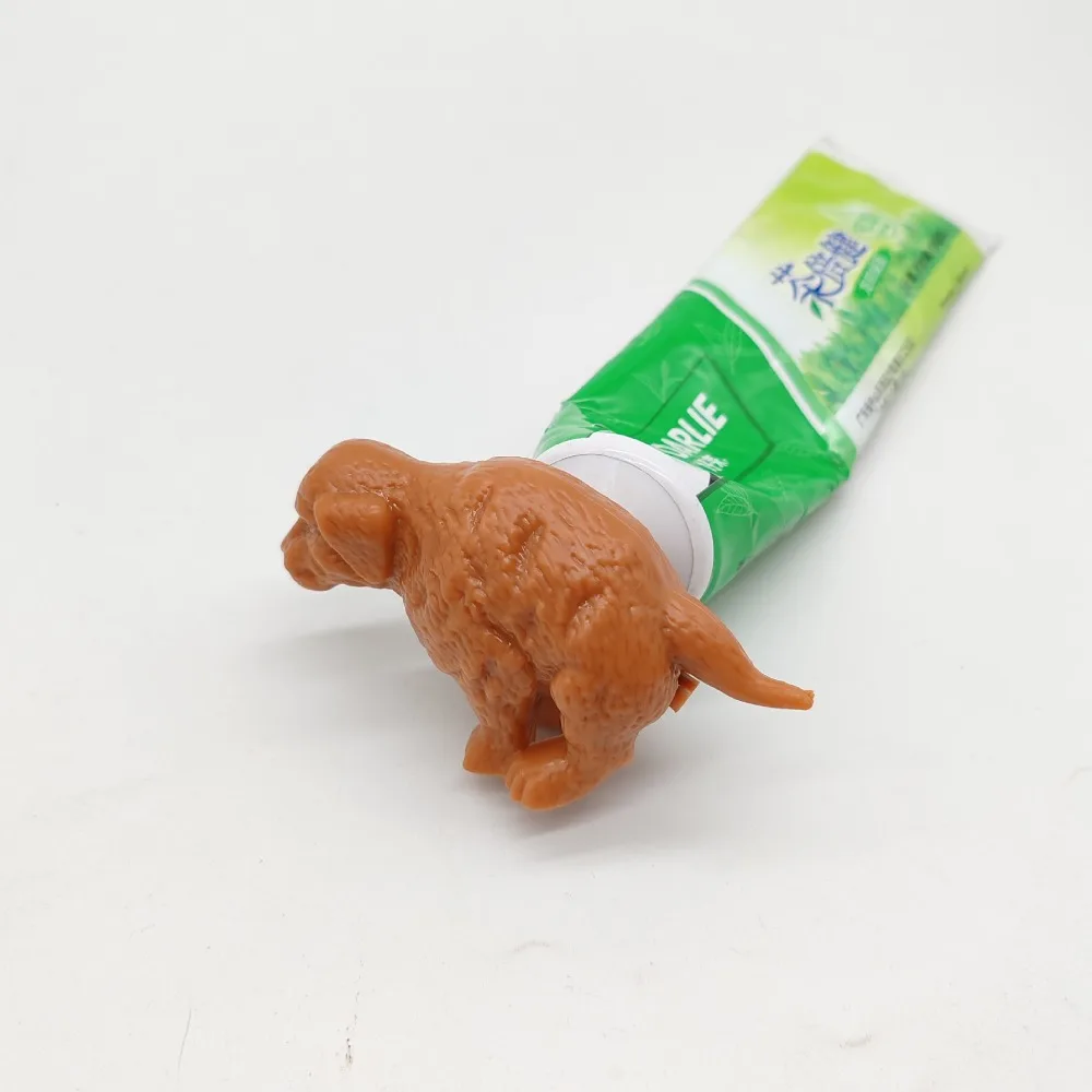 Funny Puppy Poop Toothpaste Dispenser Cartoon Squeezer Dog Butt Toothpaste Cap Gag Gift Creative Poop Toothpaste Topper Friends