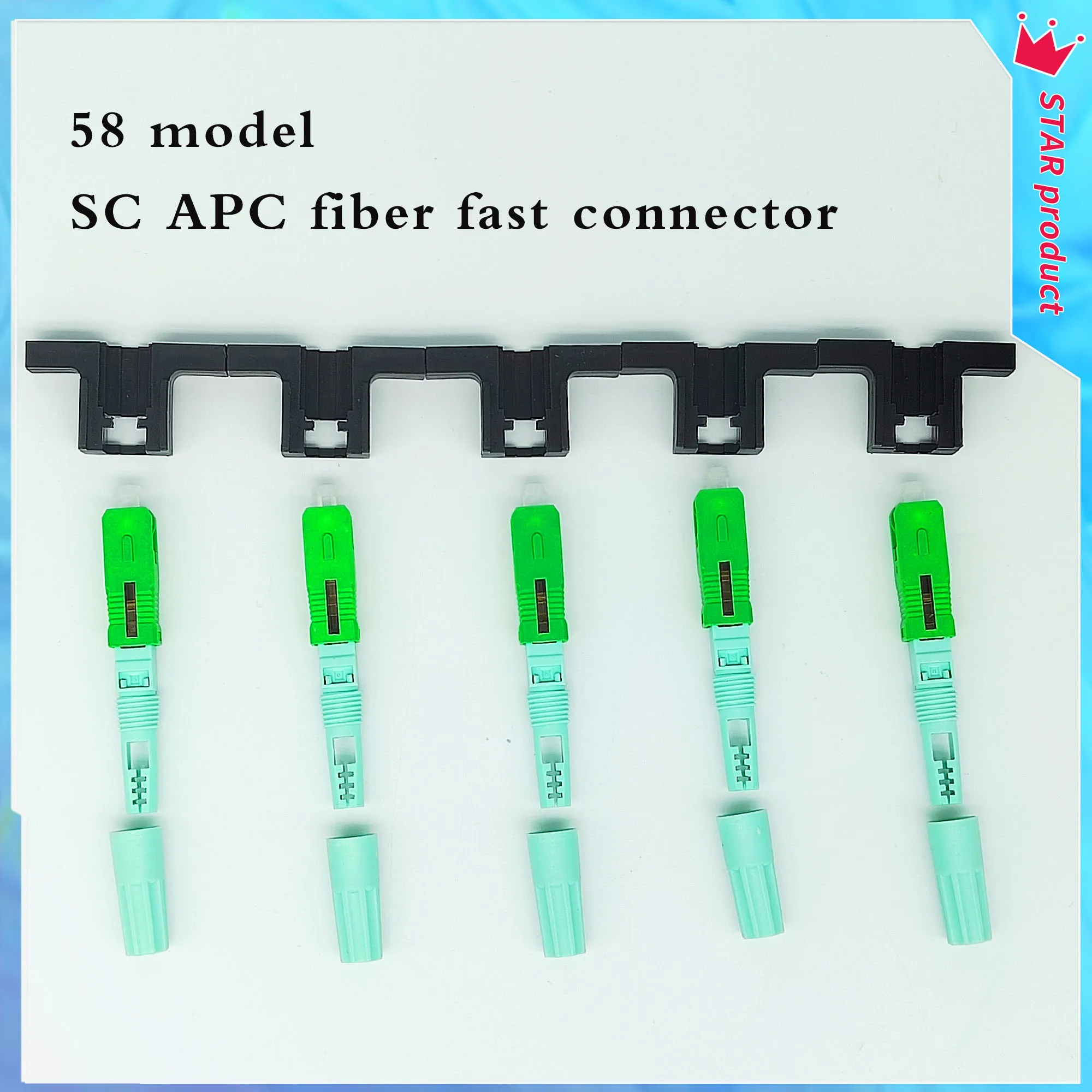 High Quality 58MM SM Fiber Optic Fast Connector SC APC /UPC Embedded Single-Mode Fiber Optic Quick Connector FTTH Tool