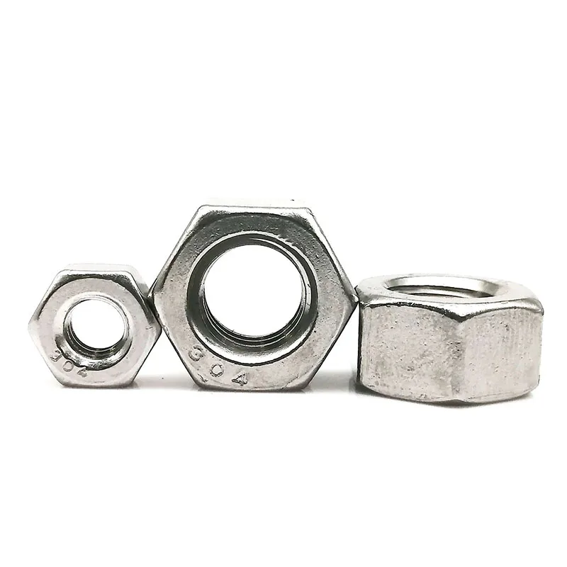 1~50pcs 304/316 Stainless Steel Hex Nut M1 M1.2 M1.4 M1,6 M2 M2.5 M2.6 M3 M3.5 M4~M33 Locknut Insert Self Lock Nut Nuts  Nut Cap