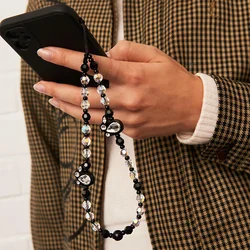 KKBEAD Clear Crystal Beads Cell Phone Strap New In Kpop Phones Cute Rabbit Charm Telephone Jewelry Mobile Phone Chain Wholesale