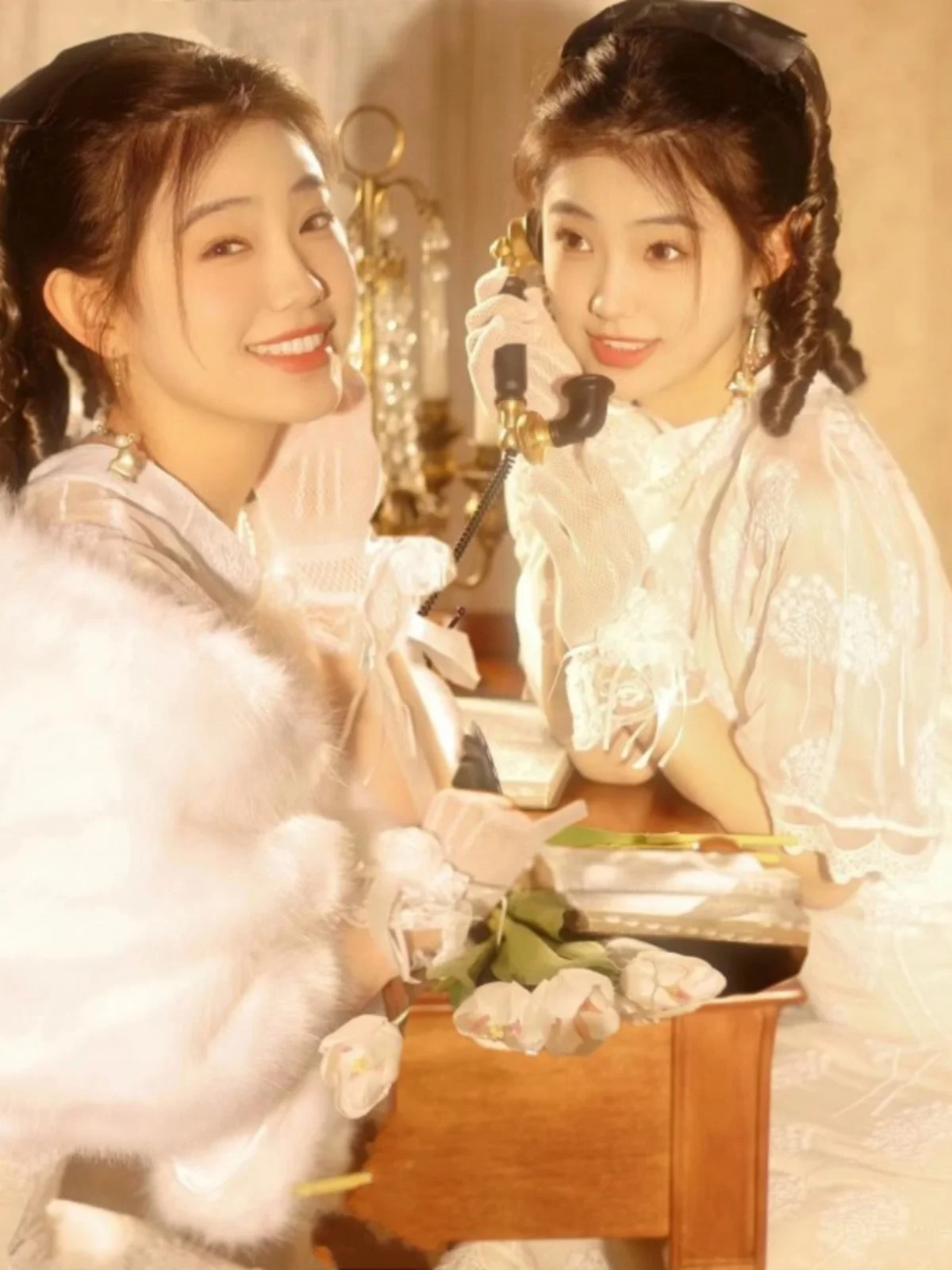 

Retro Republic of China Style Photography Studio Clothes Elegant Miss Rich Lady Improved Photography Costume for Women