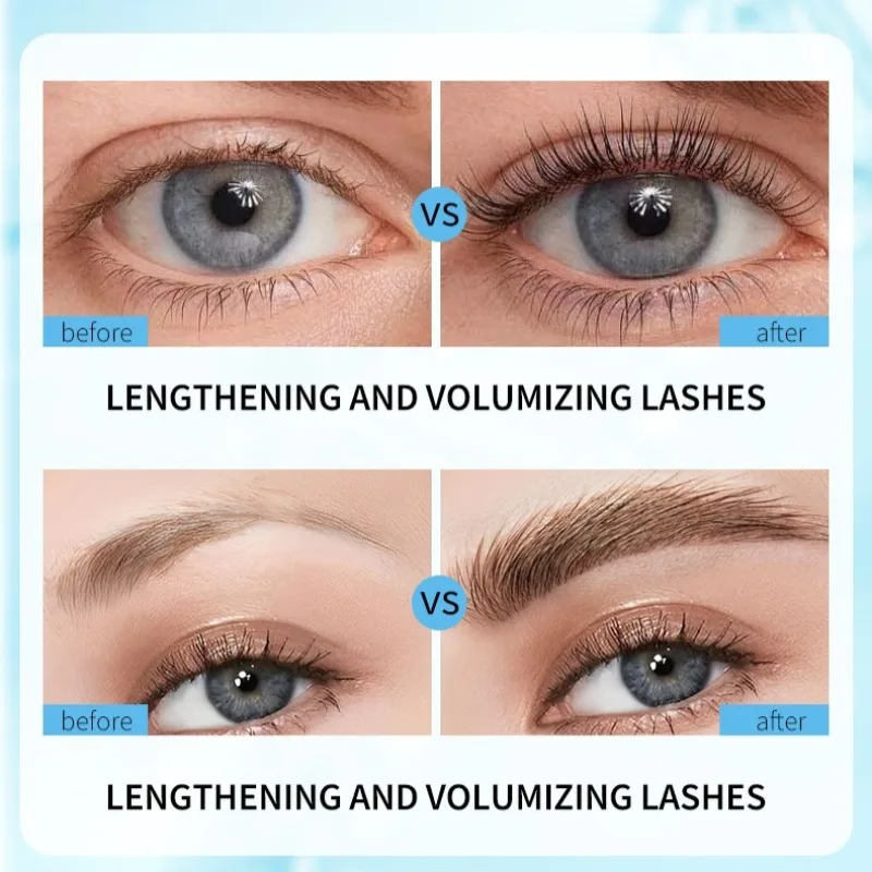 Mascara pour cils et sourcils plus épais et plus longs - Sérum de croissance de cils délicieux avec rehausseur de sourcils
