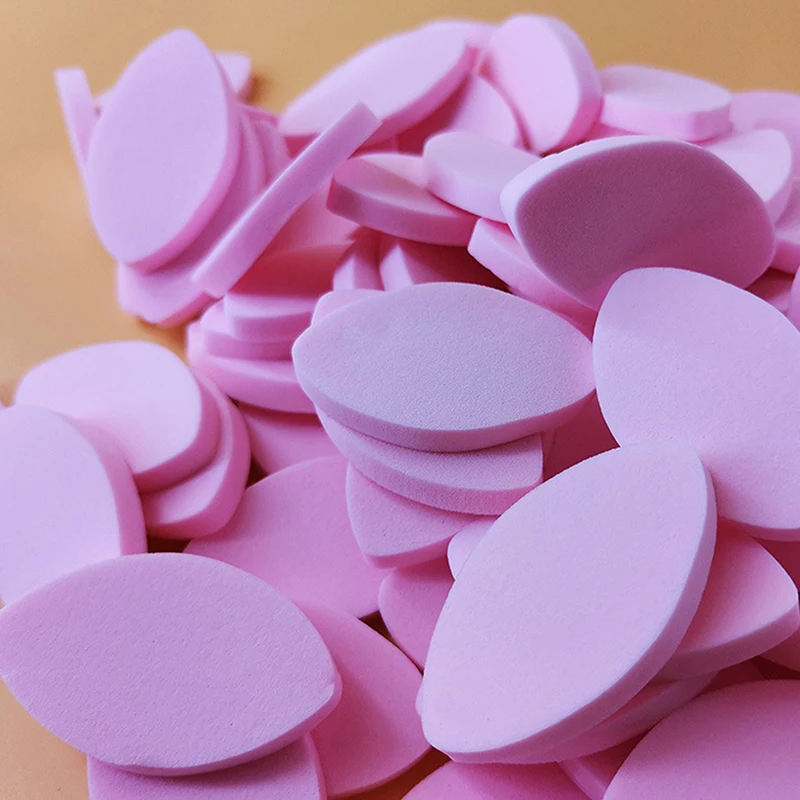 50/100 قطعة 2.5*4.5 سنتيمتر المهنية إسفنجة لينة كاذبة رمش منصات المبتدئين قابلة لإعادة الاستخدام ماكياج نفث التدريب رمش ملحقات أداة #1