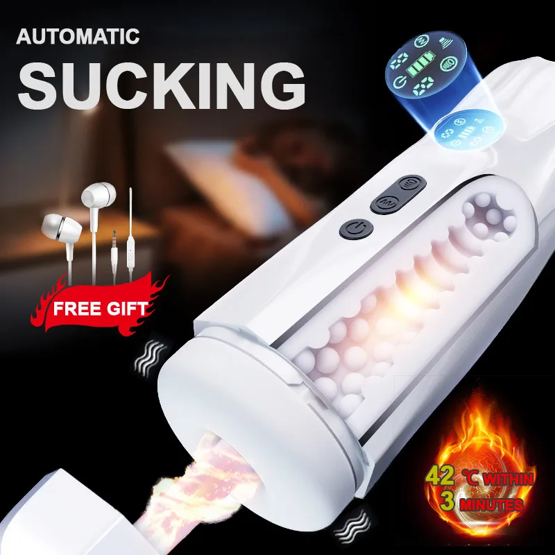 

Automatic Men's Masturbator Adult Sexual Silicone Vagina Suction Machine For Handjob Masturbation Moaning Aircraft Cup Piston