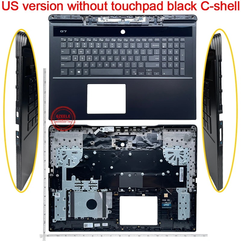 

New For Dell G7 17 7790 G7 7790 Laptop Palmrest Case RGB Backlight Keyboard US English Version Upper Cover