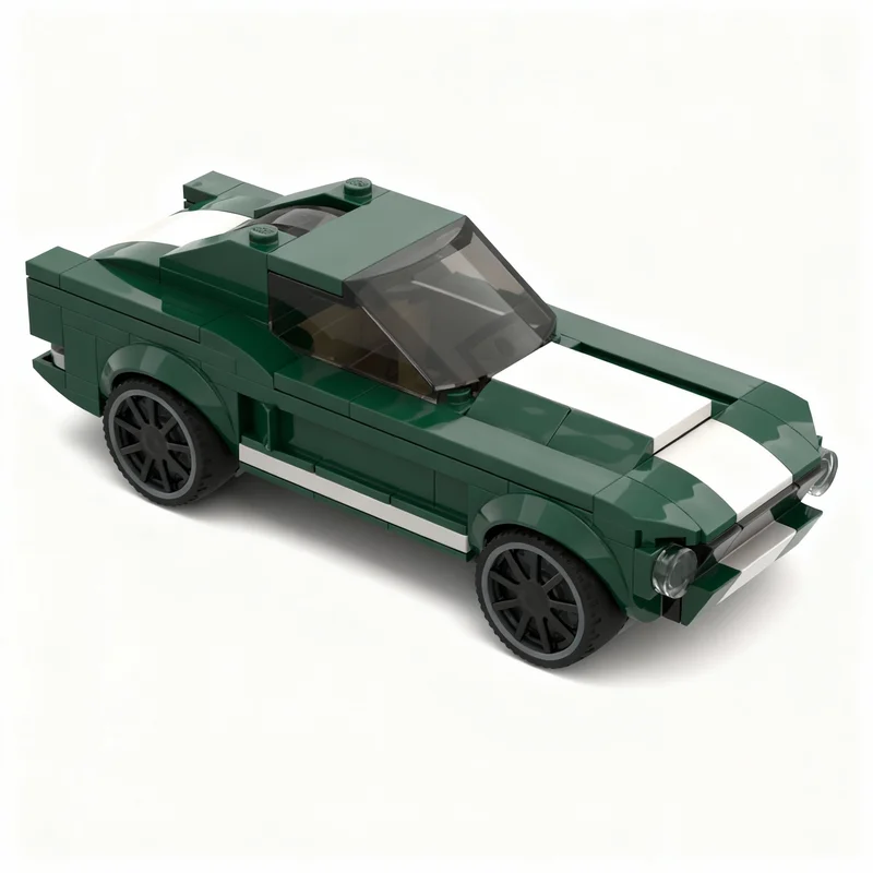 169pcs MOC Tokyo Drift Mustangesd Fastback City Champions Model Building Blocks Architecture Toys Creative Christmas Gifts Idea