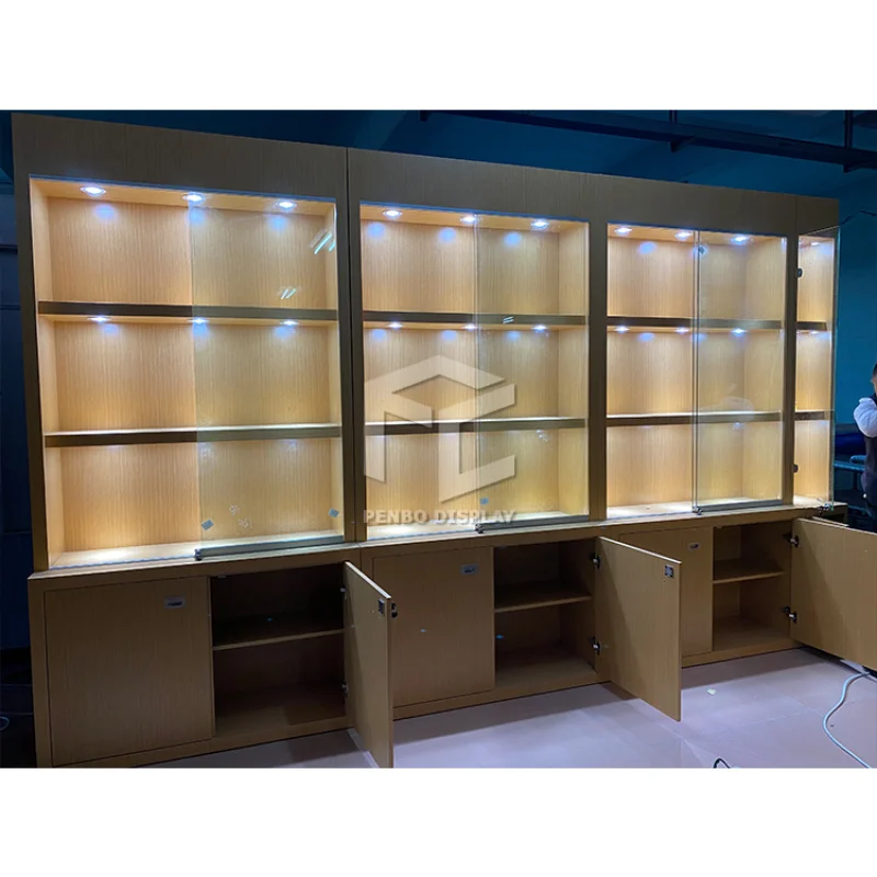 

2025customized. high end golden jewellery showcases shop furniture retail glass showroom jewelry display showcase