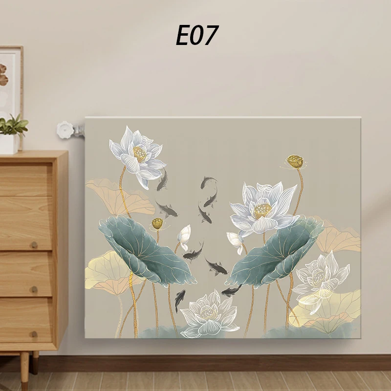 Full-Coverage Dust Cover for Old-Fashioned Radiators Chinese-Style Printed Heating Cover Smoke-Proof Anti Blackened Protector