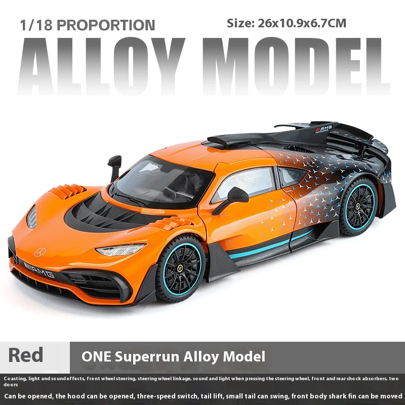 1:18 Mercedes Benz AMG ONE Super Sports Vehicle Alloy Dieacst