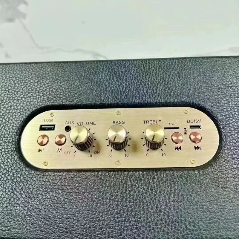 M18 Caixa De Som بلوتوث مكبر هاي فاي المحمولة ريترو Boombox باس قابل للتعديل HIFI ستيريو U القرص TF بطاقة Aux تشغيل مضخم الصوت