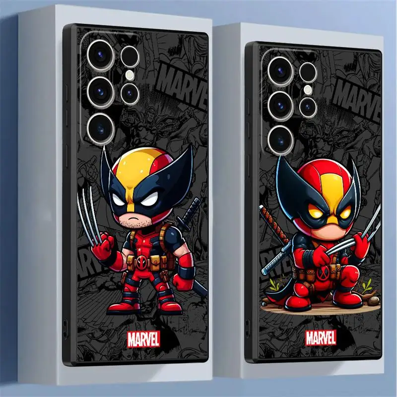 phone Cases for Samsung Galaxy S21 S23 Ultra FE case S20 S24 S10Plus S9 S21 funda Antiscratch cover Cartoon Deadpool Wolverine