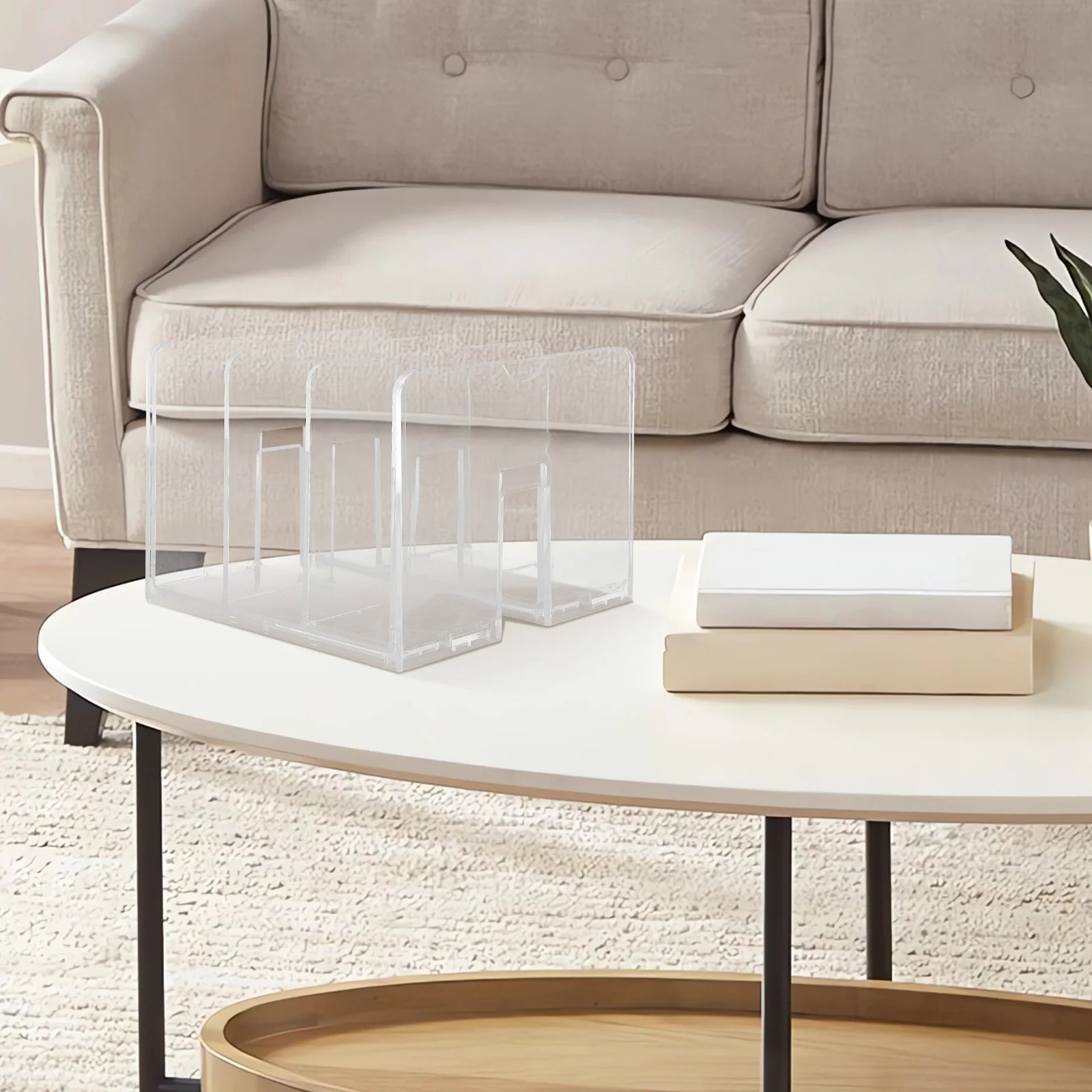 

Display Storage Rack Thickened Transparent Organizer Clear File Holder Desktop Document Rack Office Book Holder File Sorter