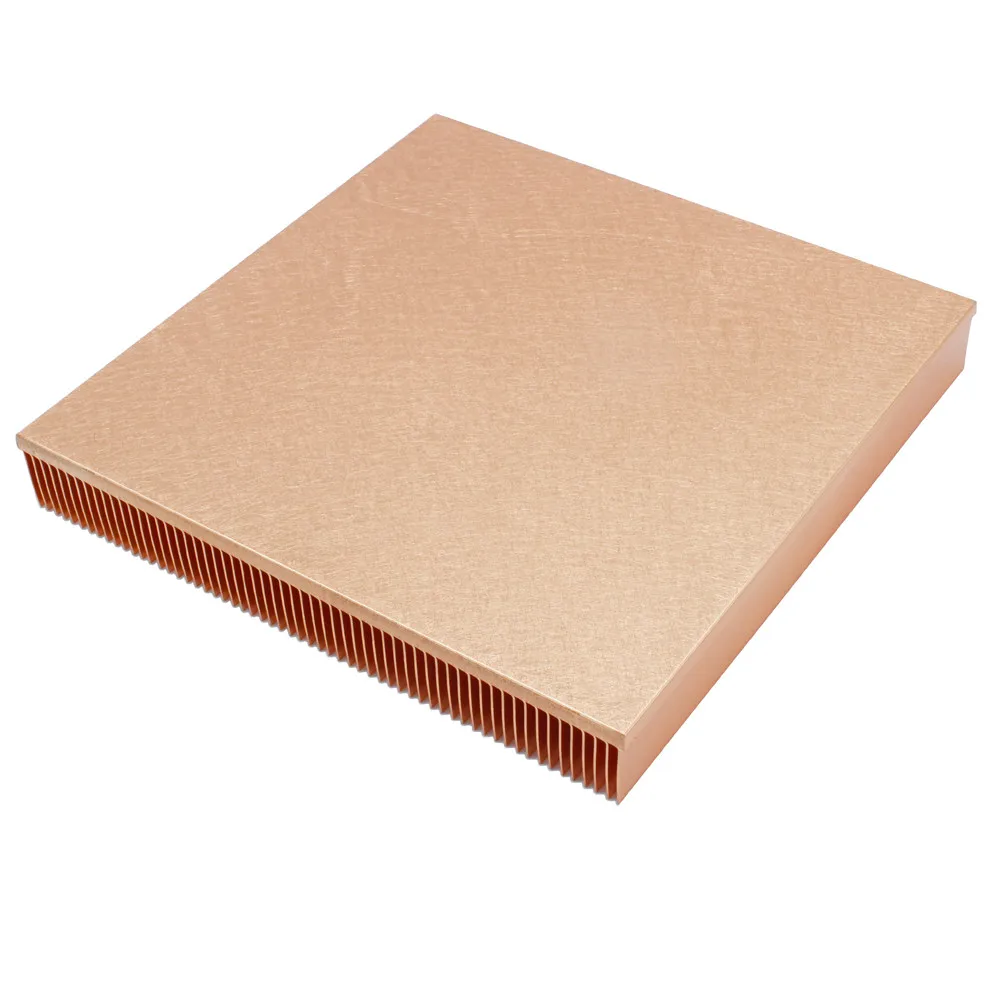 150x150x20mm dissipatore di calore in rame puro grande radiatore Skiving Fin dissipatore di calore per Chip elettronico LED dissipazione del calore